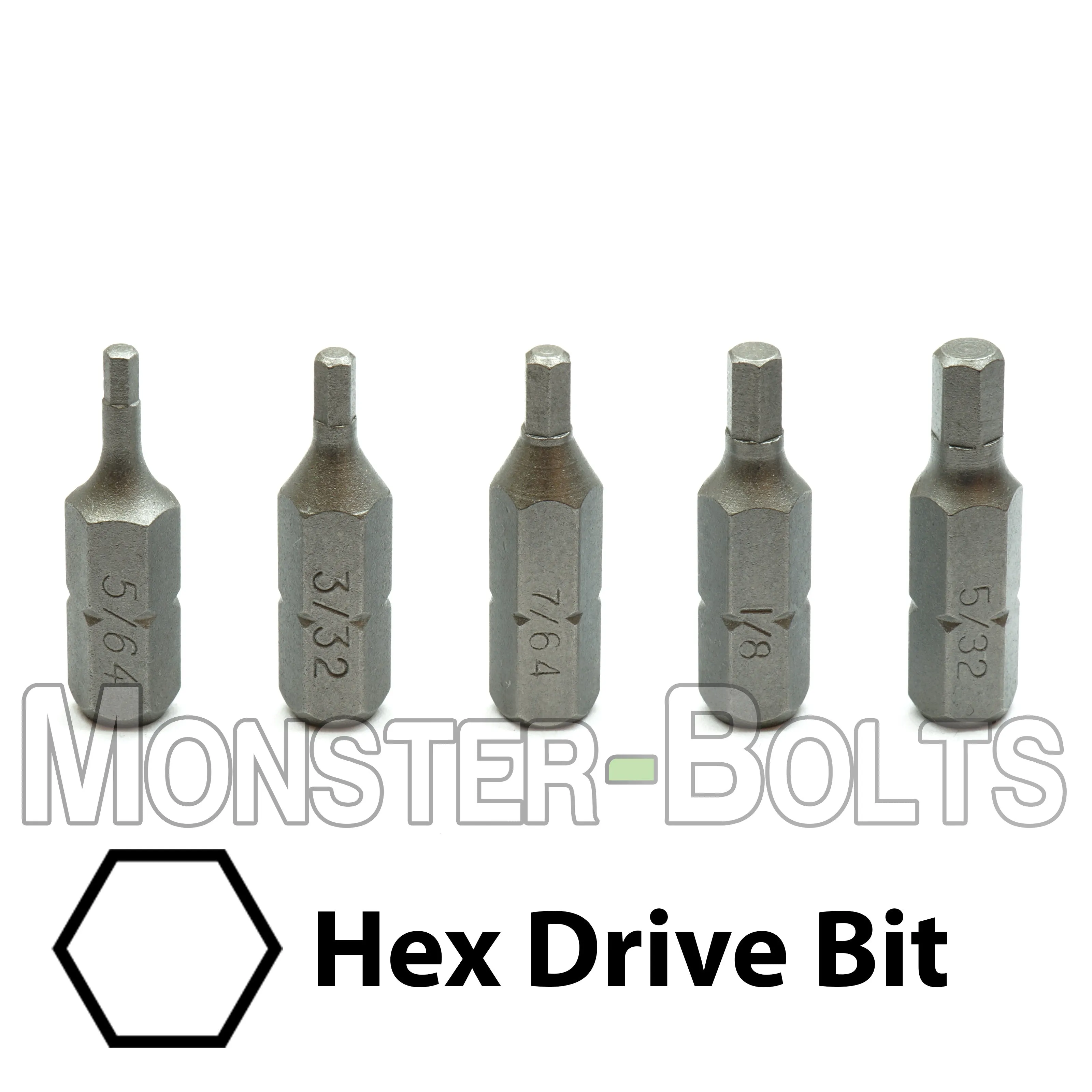 1-inch Hex Insert Drive Bits 1/4" Hex Shank Screwdriver / Drill Bits, S2 Steel