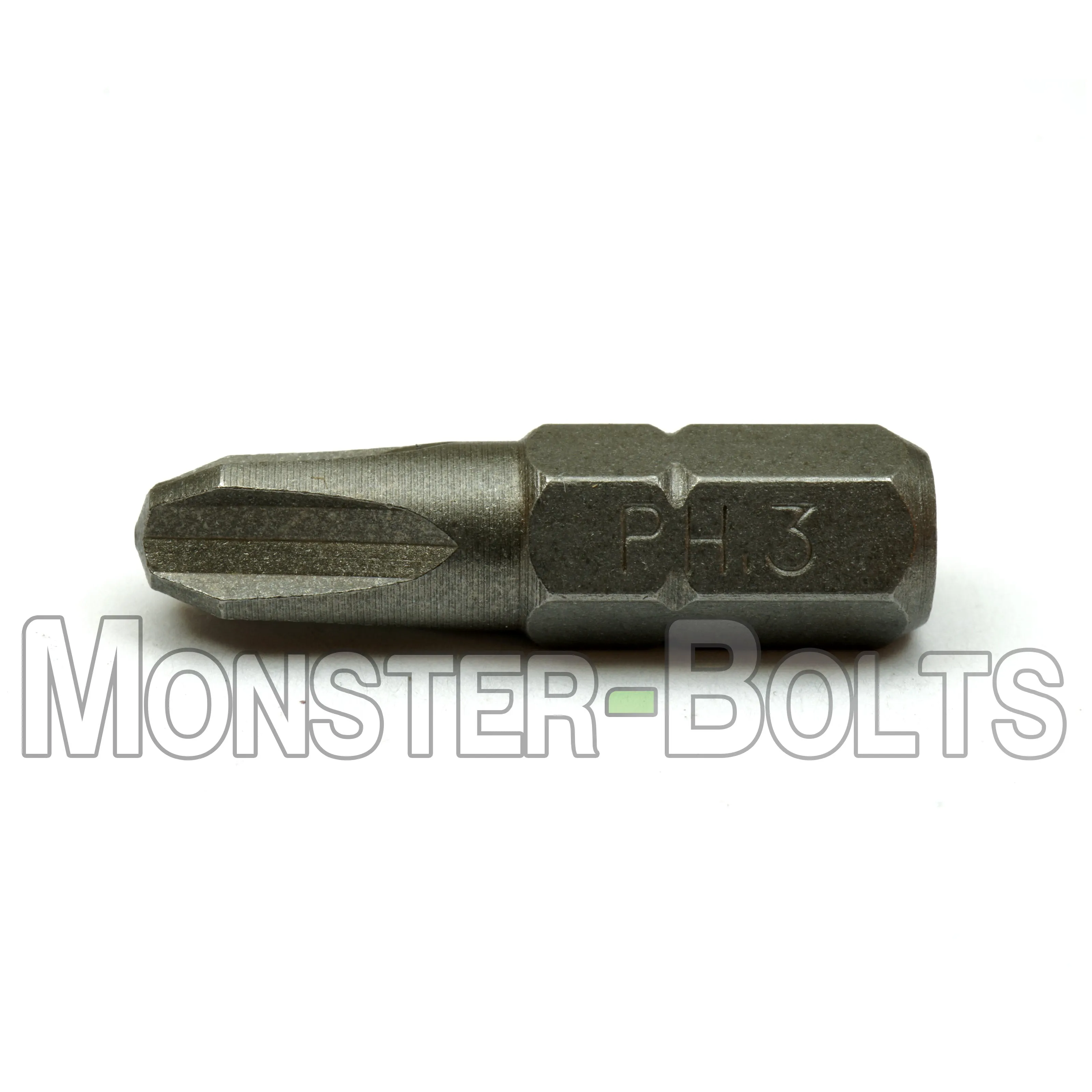 1-Inch Phillips Drive Bits 1/4" Hex Shank Screwdriver / Drill Bits, S2 Steel