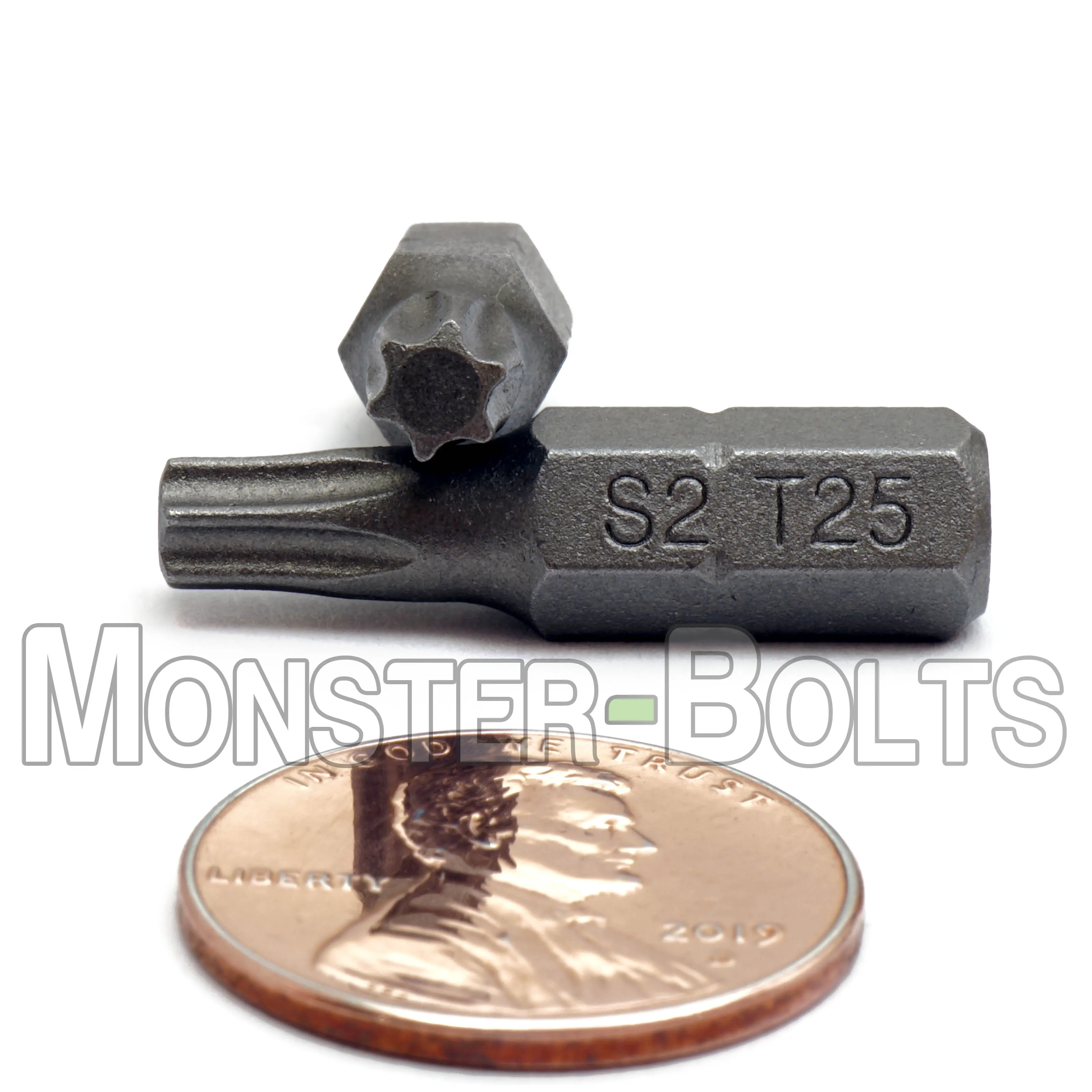 1-Inch Star (Torx) Hex Shank Screwdriver / Drill Bits, S2 Steel 1/4"