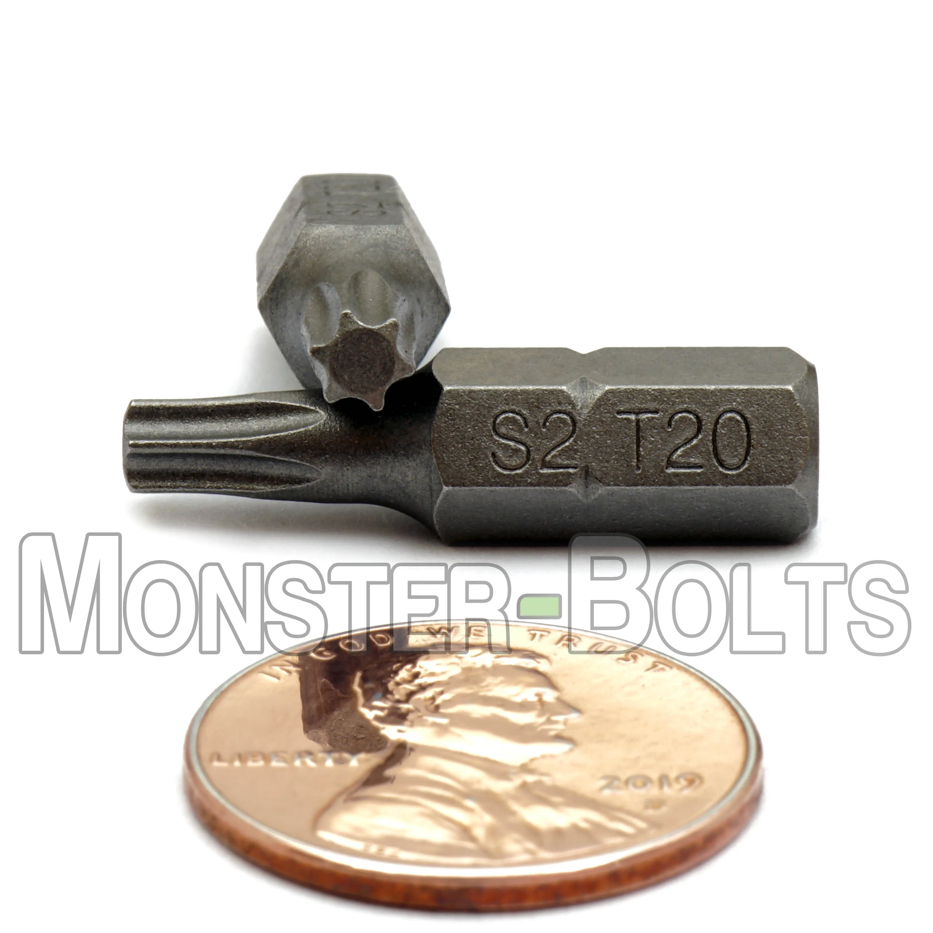 1-Inch Star (Torx) Hex Shank Screwdriver / Drill Bits, S2 Steel 1/4"