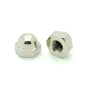 1/2-13 Nickel Plated Acorn Hex Cap Nuts, 10 Qty (BCP246)