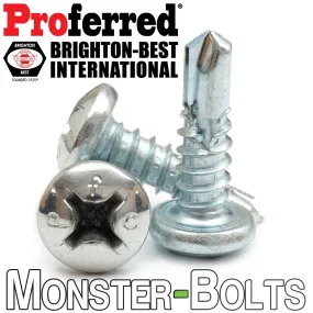 #12 Zinc Phillips Pan Head Self-Drilling Tek Screws