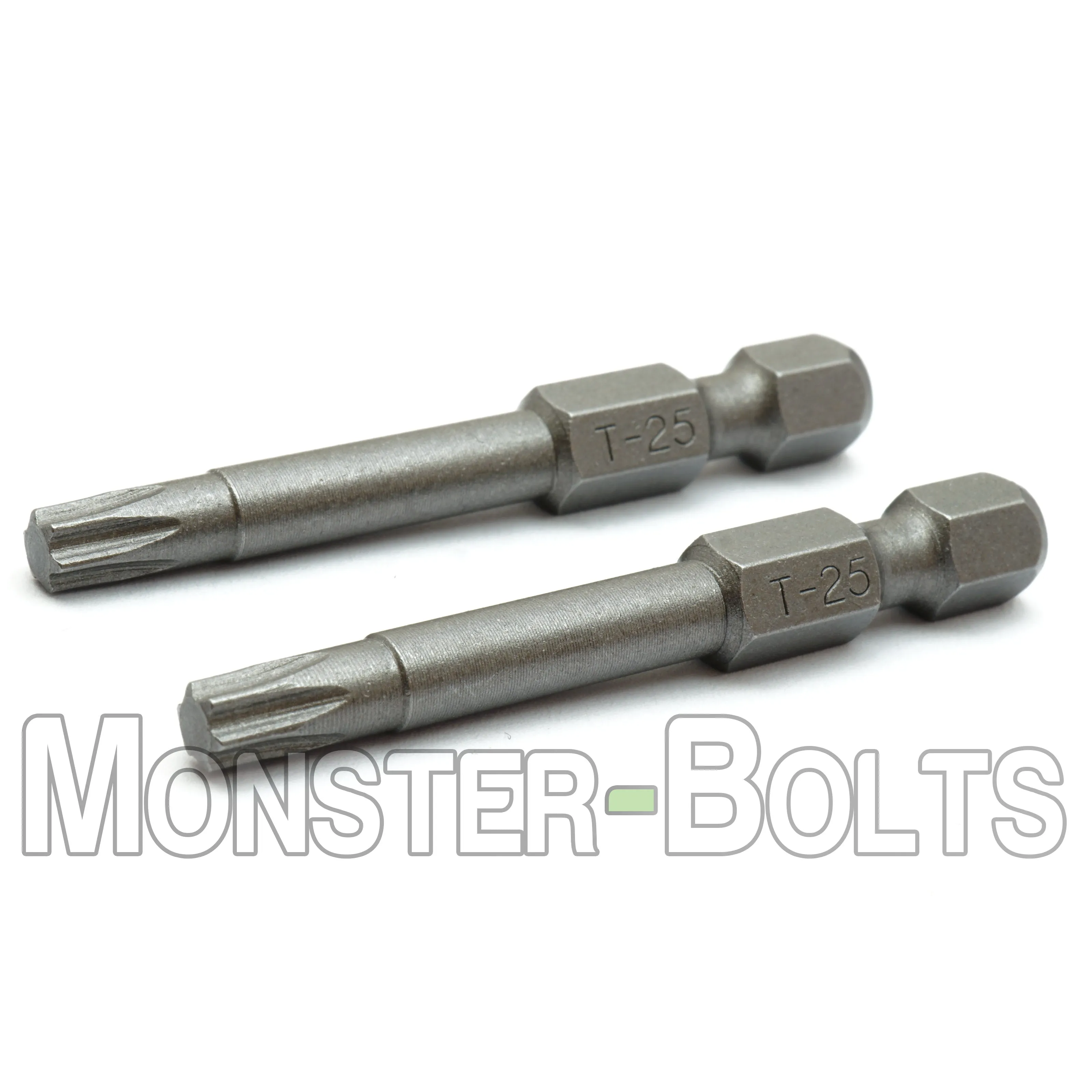2-Inch Star (Torx) Hex Shank Screwdriver / Drill Bits, S2 Steel 1/4"