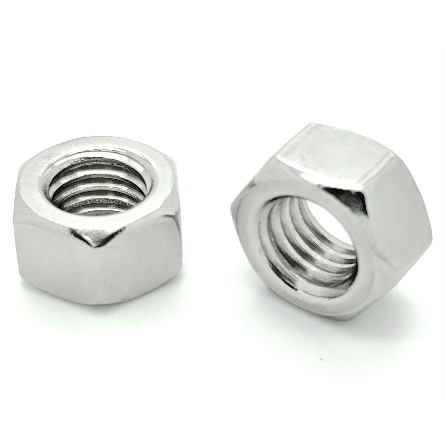 3/8-16 SAE 304 Stainless Steel Coarse Thread Finished Hex Nuts, 100 Qty (BCP770)