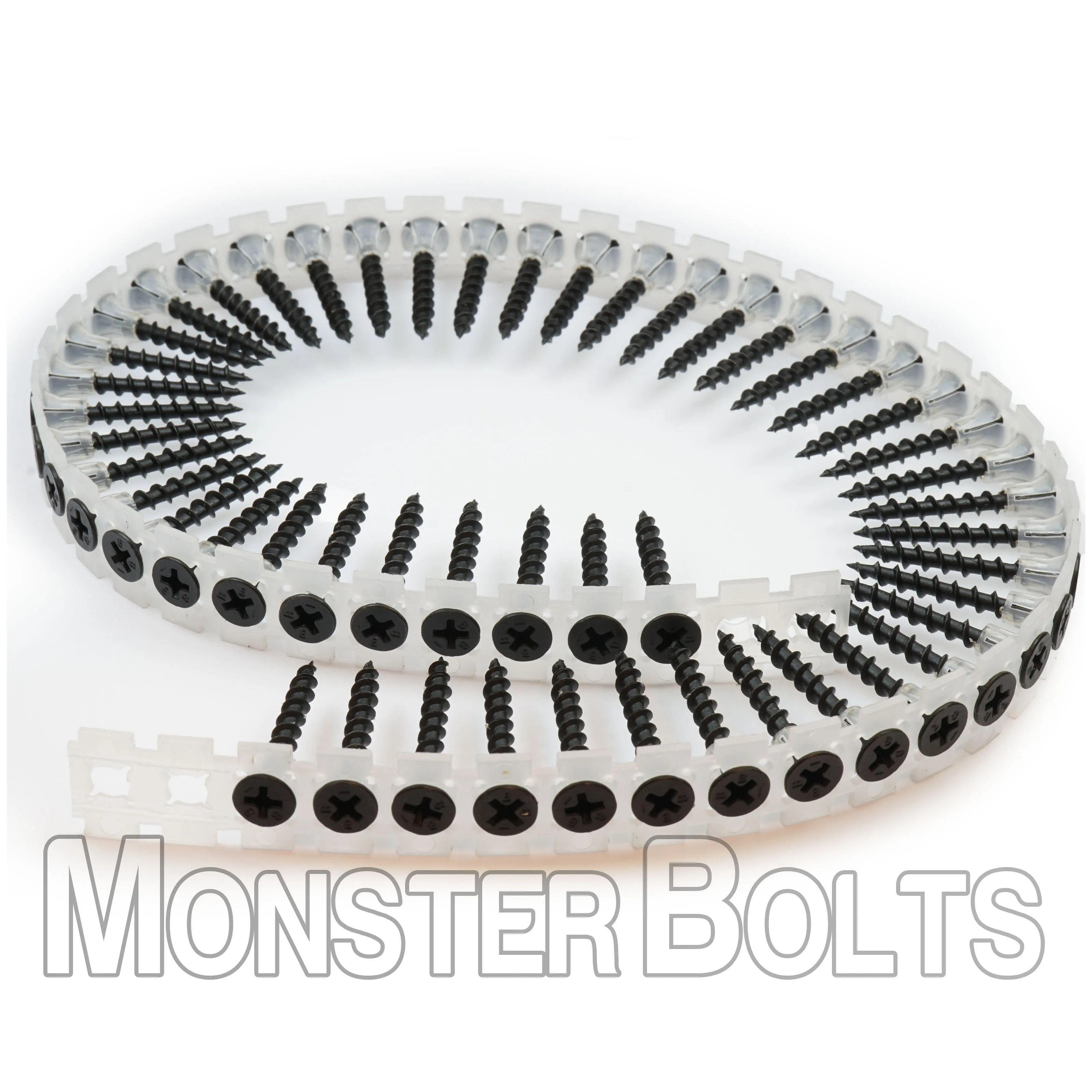 #6-18 Bugle Head Phillips Fine Thread Collated Drywall Screws, Black Phosphate (Taiwan) - Proferred Drywallerz? (Bulk)