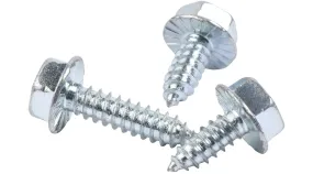 7/16 HEX WASHER HEAD TYPE-AB FINE THREAD Sheet Metal Screws Zinc Plated Steel Serrated Underhead