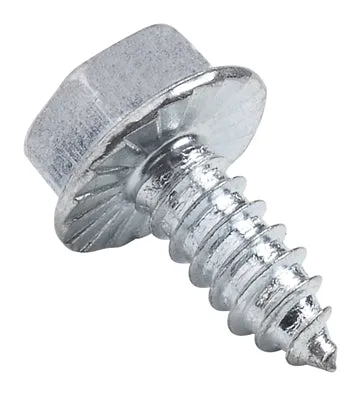7/16 HEX WASHER HEAD TYPE-AB FINE THREAD Sheet Metal Screws Zinc Plated Steel Serrated Underhead