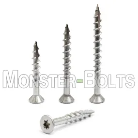 B-Stock #10 Star (Torx) Drive Flat Head w/ Nibs, 305 Stainless Steel Coarse Thread Type '17' point, Wood / Deck Screws