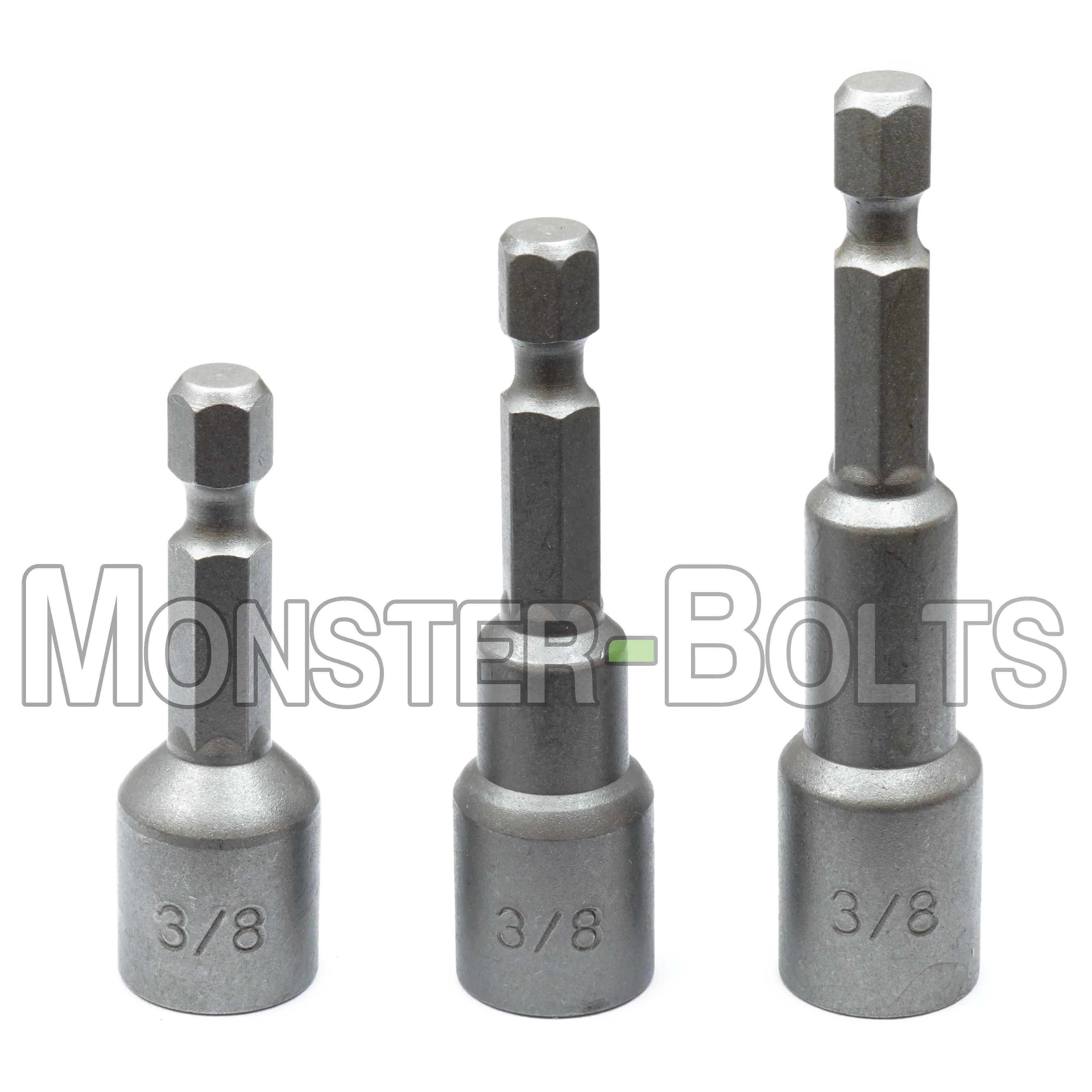 B-Stock 3/8" Magnetic Nutsetters, 1/4" Hex Power Shank w/ Industrial Grade Magnet