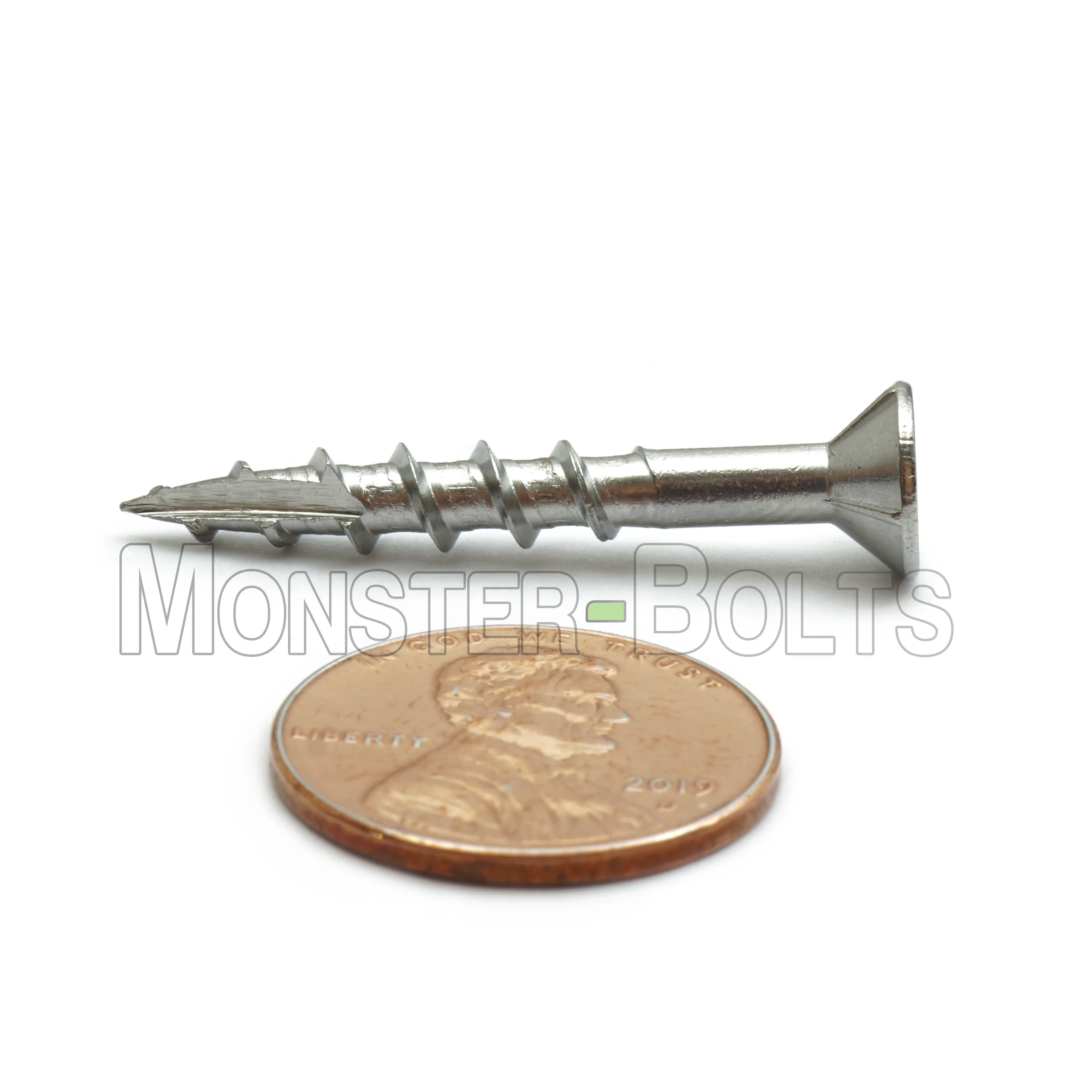 B-Stock #8 Star (Torx) Drive Flat Head w/ Nibs, 305 Stainless Steel Coarse Thread Type '17' point, Wood / Deck Screws