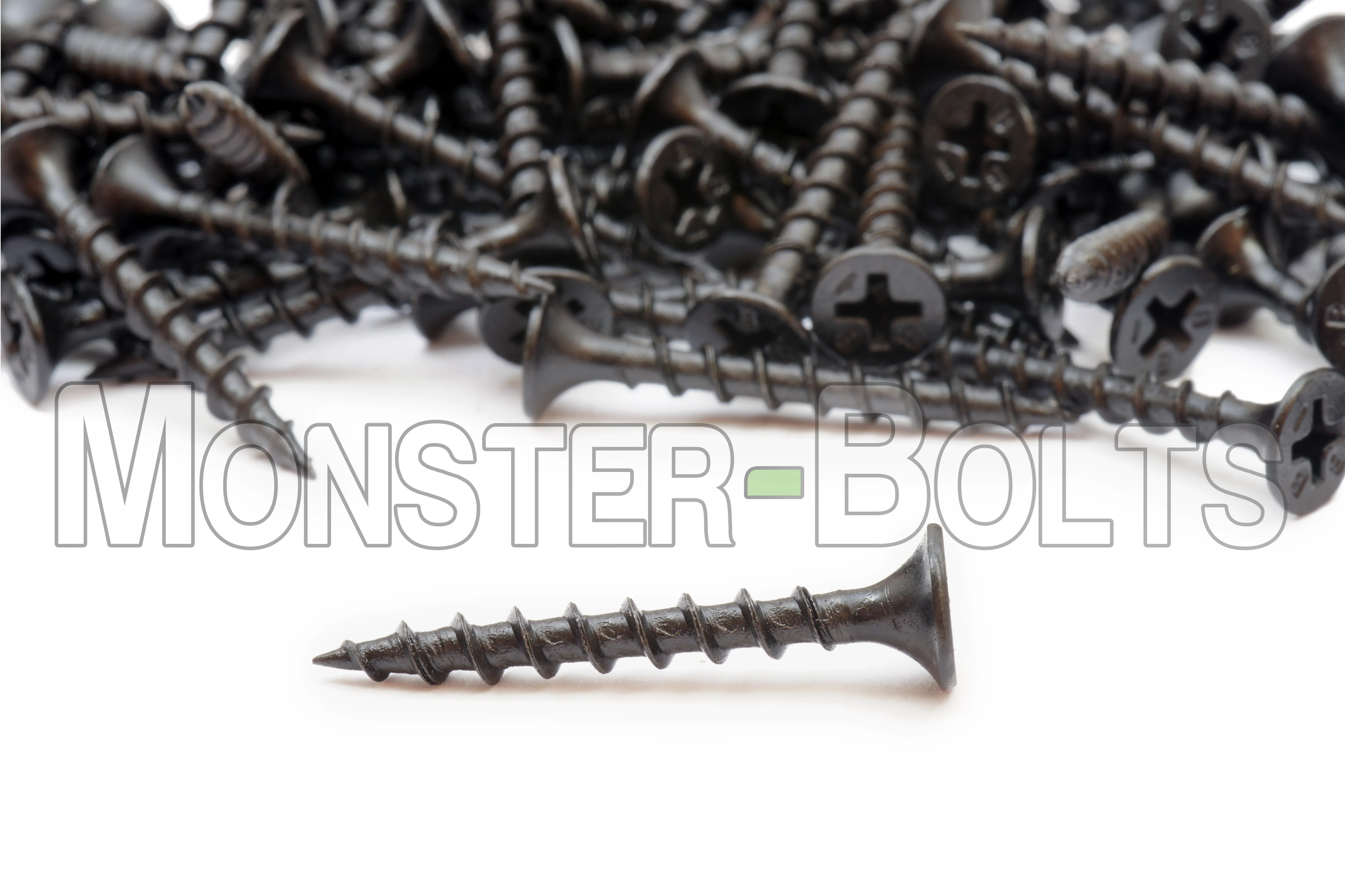 Bugle Head Phillips Coarse Thread Drywall Screws, Black Phosphate (Taiwan) - Proferred Drywallerz? (Bulk)
