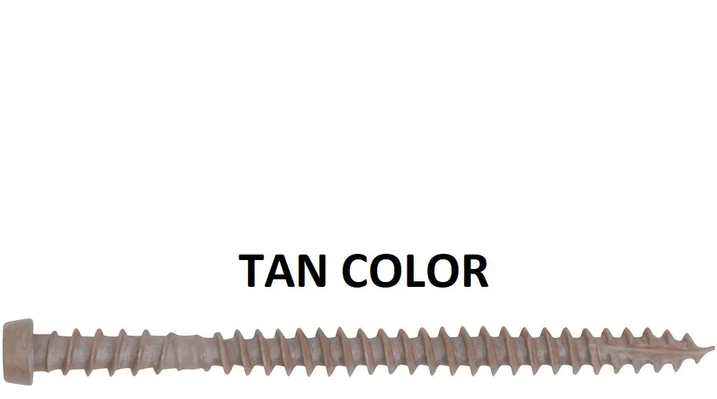 COMPOSITE DECK SCREWS T-20 Torx (Star) Drive SKT Plated Steel Dual Thread Design