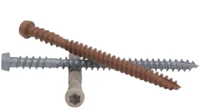 COMPOSITE DECK SCREWS T-20 Torx (Star) Drive SKT Plated Steel Dual Thread Design