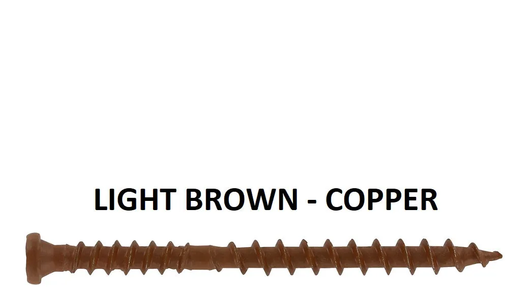 COMPOSITE DECK SCREWS T-20 Torx (Star) Drive SKT Plated Steel Dual Thread Design
