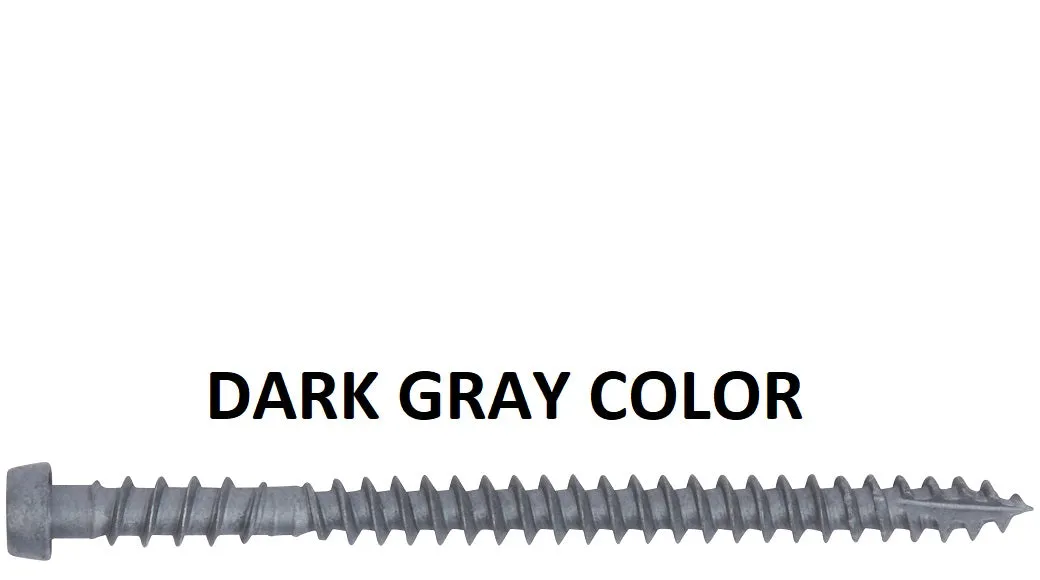 COMPOSITE DECK SCREWS T-20 Torx (Star) Drive SKT Plated Steel Dual Thread Design