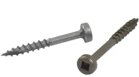 FACE FRAME SCREWS COARSE THREAD (For Softer Woods) #2 Square Drive Plain Dri-Lube Type-17 Drilling Point