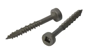 FACE FRAME SCREWS HI-LO THREAD (For Soft & Hard Woods) #2 Square Drive Plain Dri-Lube Type-17 Drilling Point