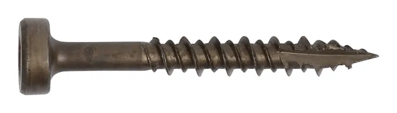 FACE FRAME SCREWS HI-LO THREAD (For Soft & Hard Woods) #2 Square Drive Plain Dri-Lube Type-17 Drilling Point