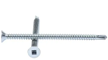 FLAT HEAD SELF DRILLING SCREWS #2 SQUARE Drive Zinc Plated