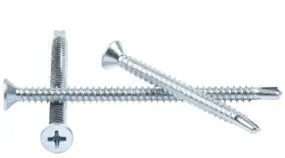 FLAT HEAD SELF DRILLING SCREWS Phillips Drive Zinc Plated