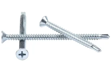 FLAT HEAD SELF DRILLING SCREWS Phillips Drive Zinc Plated