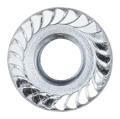 HEX FLANGE NUTS SERRATED Zinc Plated