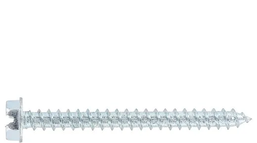 HEX WASHER SLOT. HEAD SHEET METAL SCREWS Zinc Plated