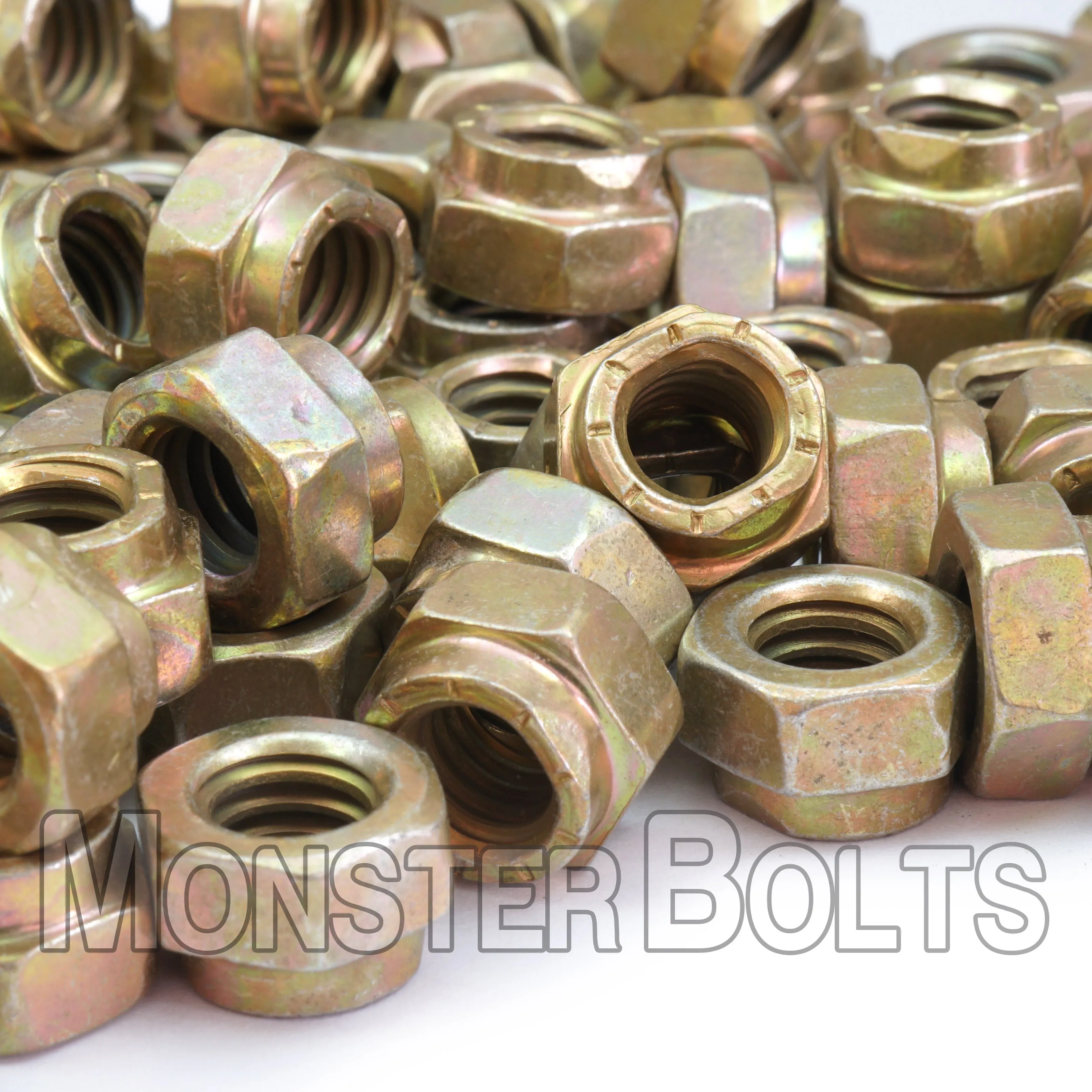 L9 Collar Locknuts ?C Alloy Steel Cadmium Yellow & Wax (Coarse Thread, Made in U.S.A.)