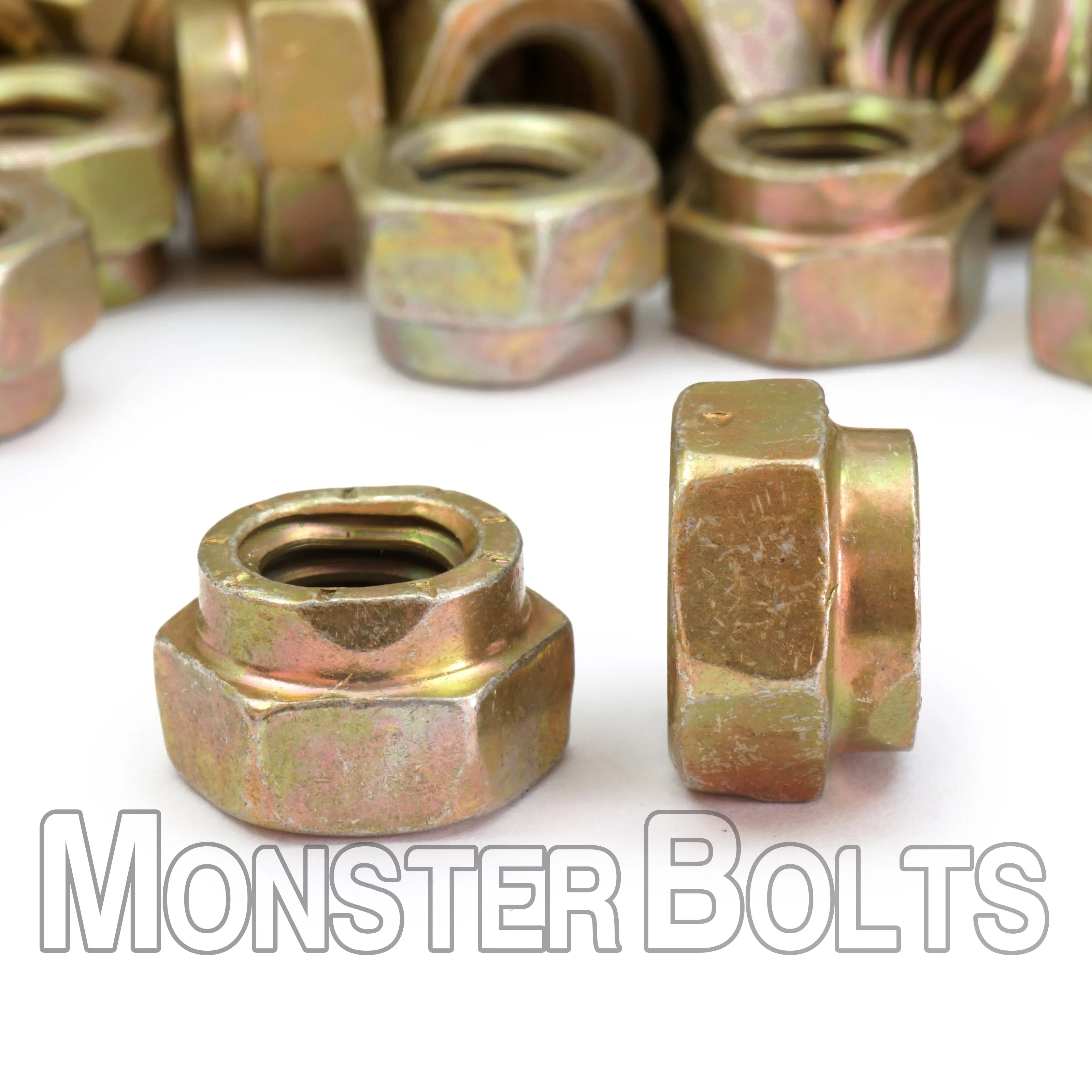 L9 Collar Locknuts ?C Alloy Steel Cadmium Yellow & Wax (Coarse Thread, Made in U.S.A.)