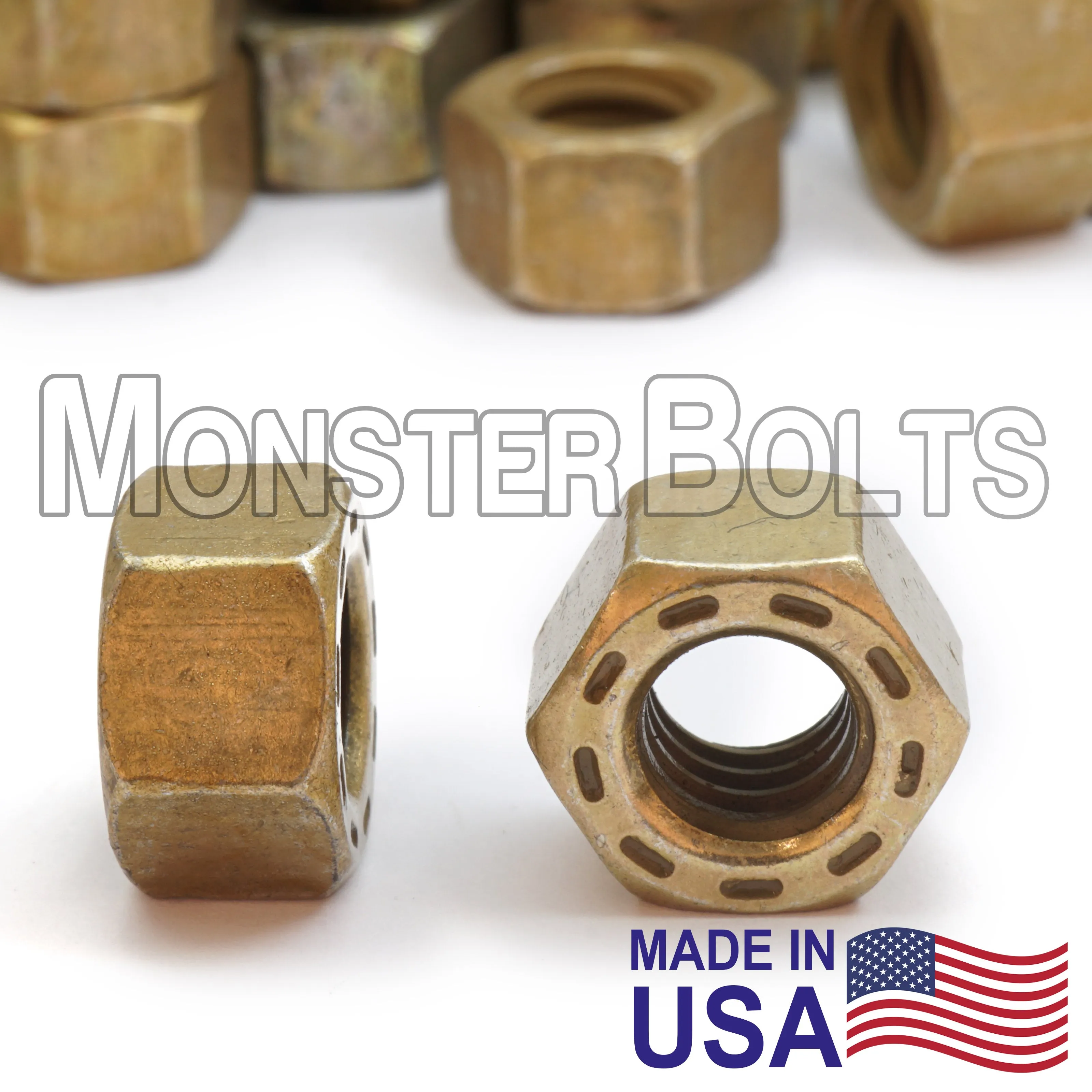 L9 Hex Nuts ?C Alloy Steel Cadmium Yellow & Wax (Coarse & Fine Thread, Made in U.S.A.)