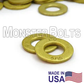L9 SAE Tension Flat Washers ?C Alloy Steel Zinc Yellow CR 3 (Made in U.S.A.)