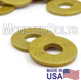 L9 USS Tension Flat Washers ?C Alloy Steel Zinc Yellow CR 3 (Made in U.S.A.)