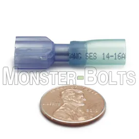 NSPA Krimpa-Seal Fully Insulated Slip-On Connector ?C Blue (16-14 AWG Male)