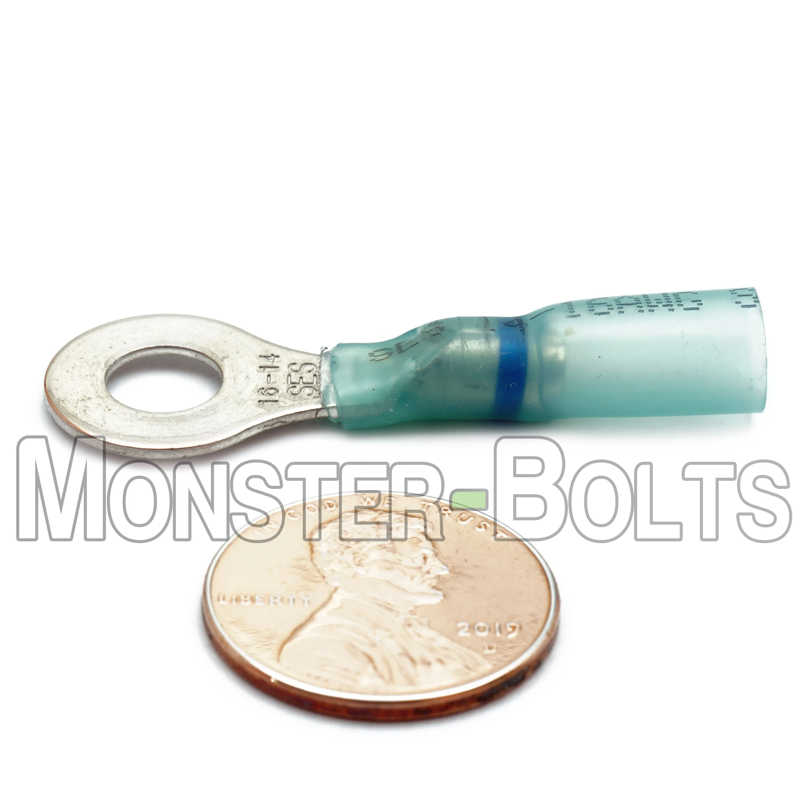NSPA Krimpa-Seal Long Neck Ring Terminal ?C Blue (16-14 AWG)