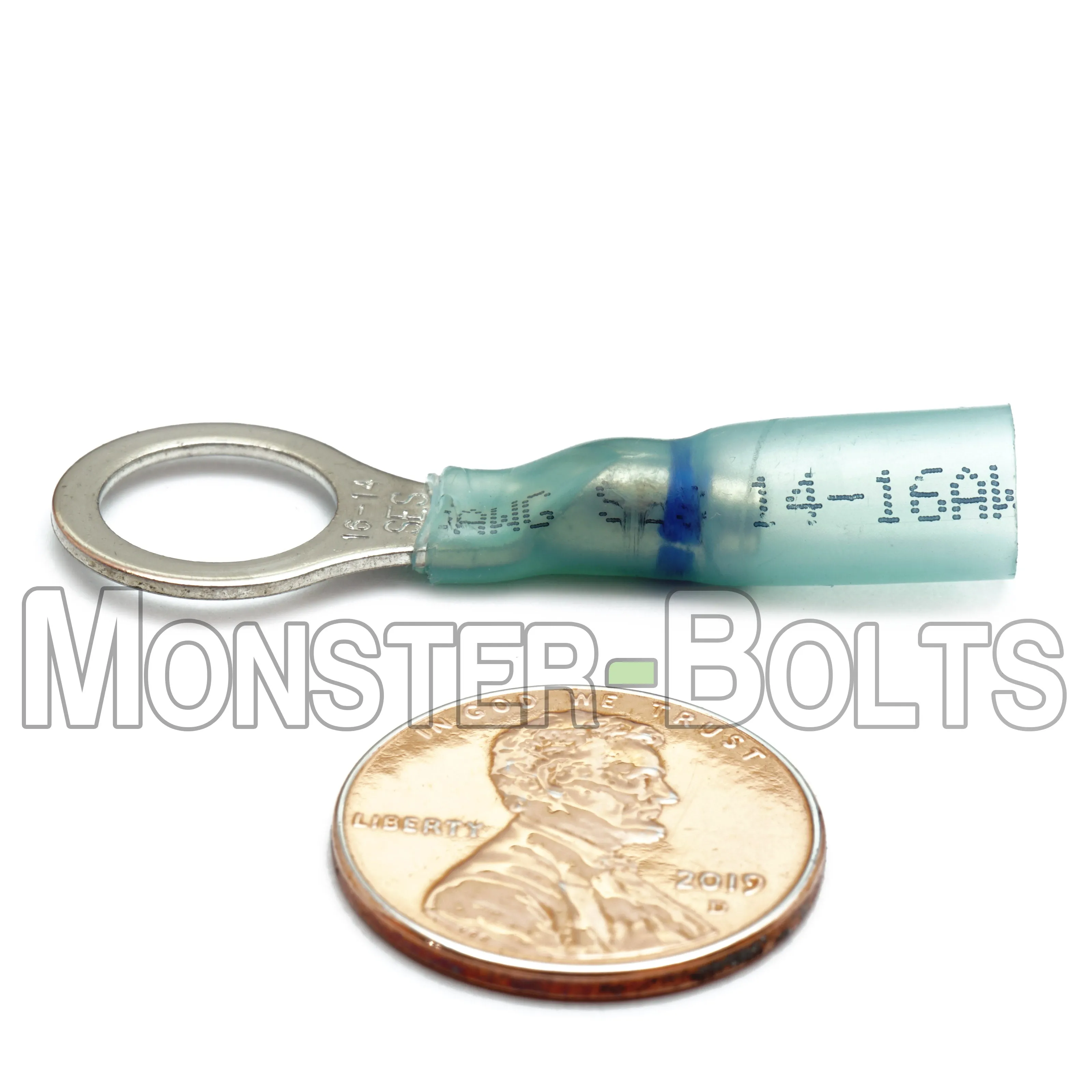 NSPA Krimpa-Seal Long Neck Ring Terminal ?C Blue (16-14 AWG)