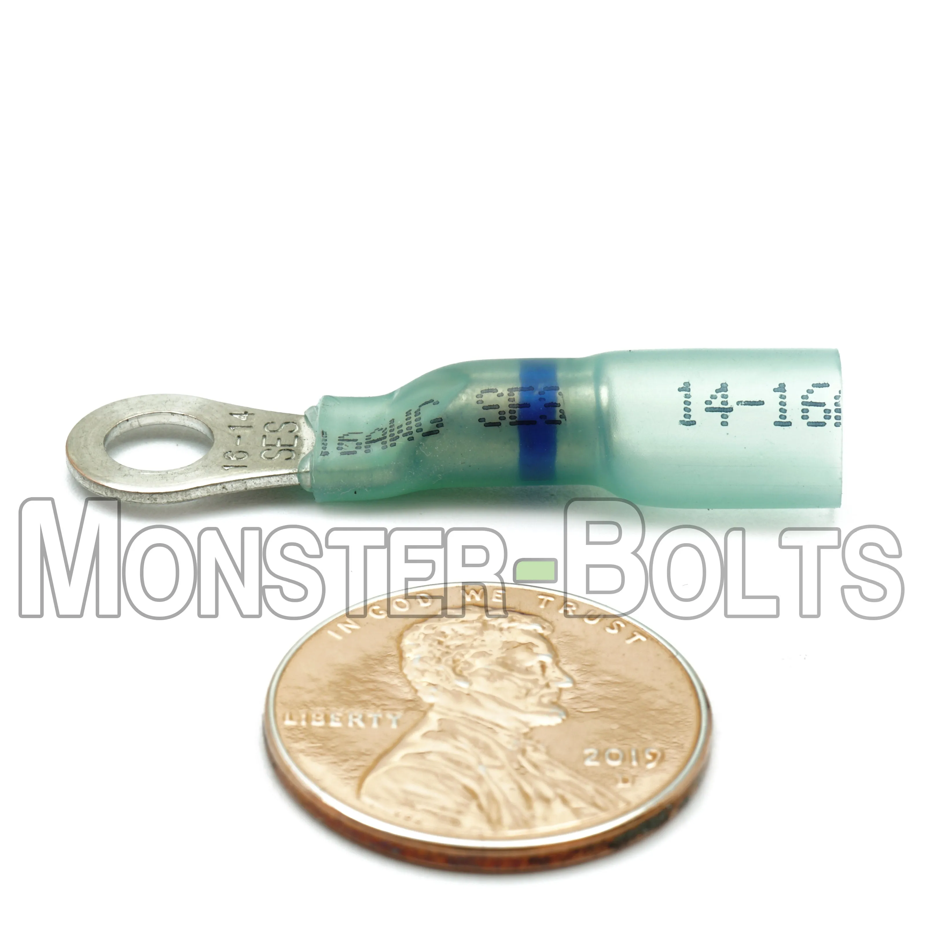 NSPA Krimpa-Seal Long Neck Ring Terminal ?C Blue (16-14 AWG)