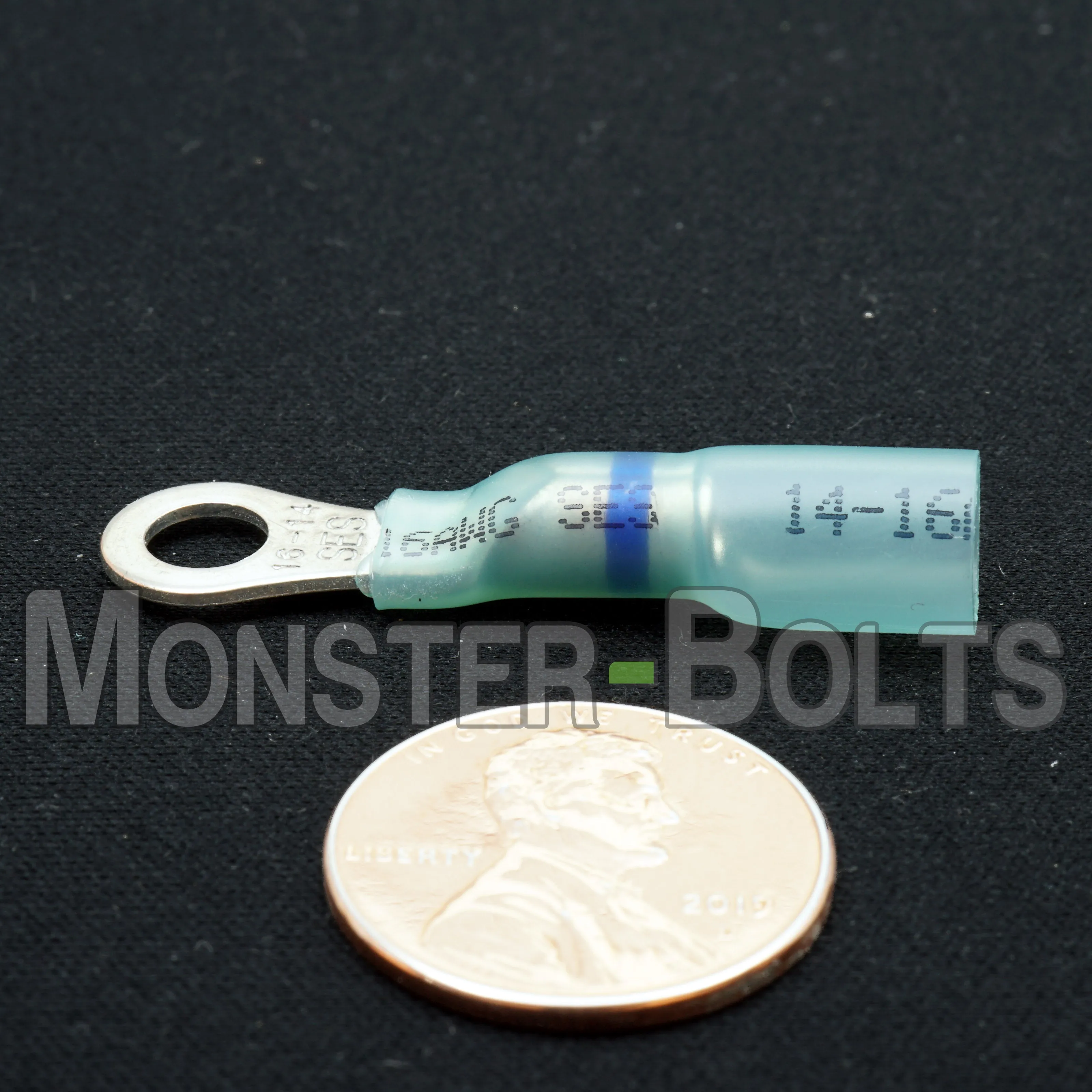 NSPA Krimpa-Seal Long Neck Ring Terminal ?C Blue (16-14 AWG)