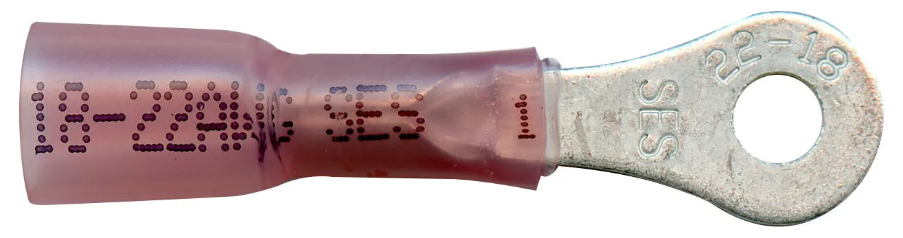 NSPA Krimpa-Seal Long Neck Ring Terminal ?C Red (22-18 AWG)