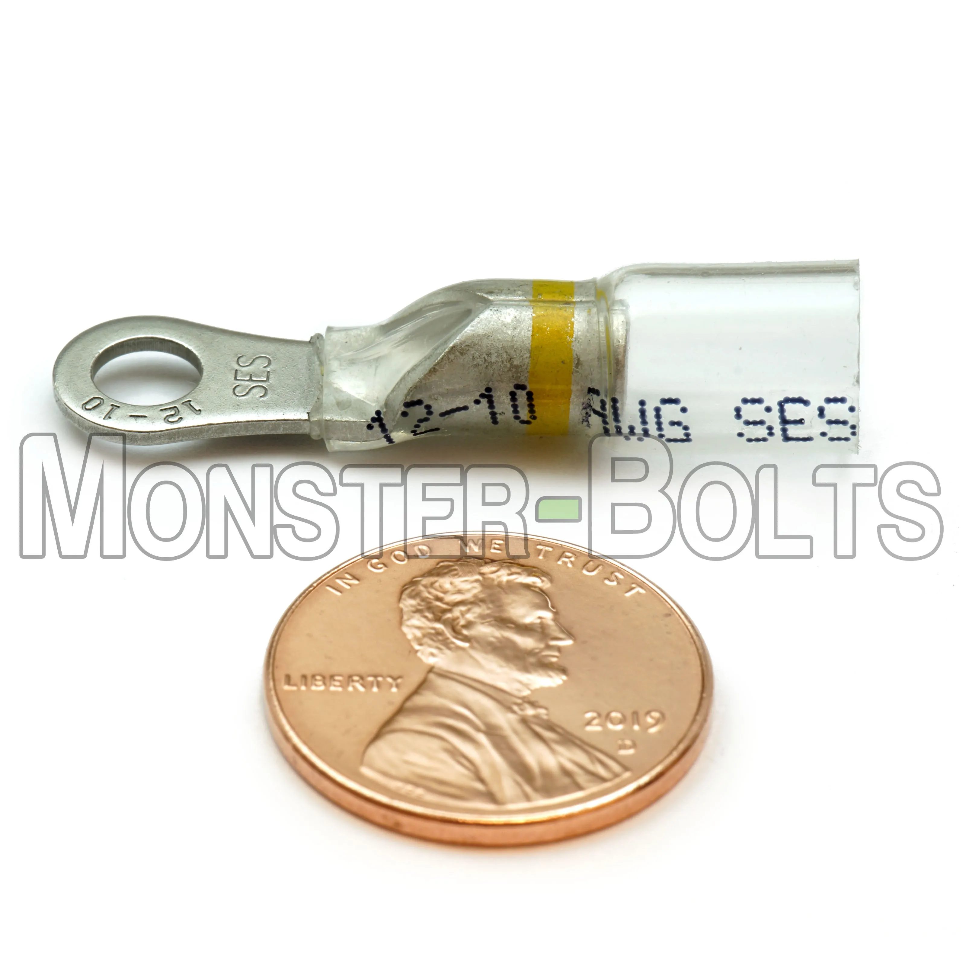 NSPA OptiSeal Waterproof Crimp and Seal Ring Terminals, Yellow 10-12 AWG