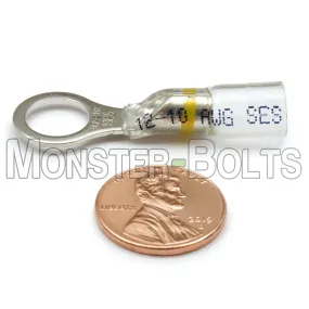 NSPA OptiSeal Waterproof Crimp and Seal Ring Terminals, Yellow 10-12 AWG