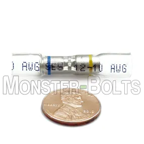NSPA OptiSeal Waterproof Crimp Step Down Butt Connectors, Blue/Yellow 16-14 to 12-10 AWG