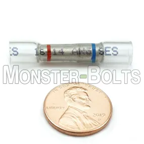 NSPA OptiSeal Waterproof Crimp Step Down Butt Connectors, Red/Blue, 22-18 to 16-14 AWG