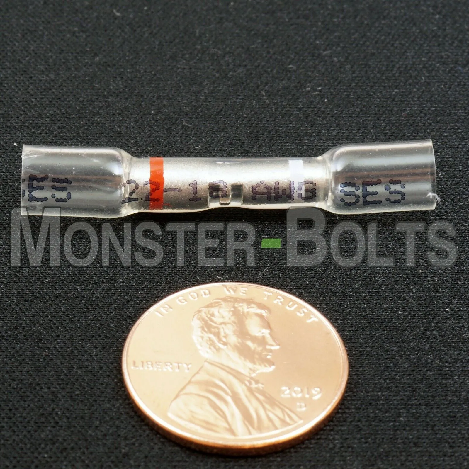 NSPA OptiSeal Waterproof Crimp Step Down Butt Connectors, White/Red, 22-24 to 22-18 AWG
