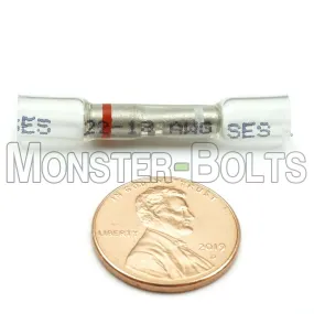 NSPA OptiSeal Waterproof Crimp Step Down Butt Connectors, White/Red, 22-24 to 22-18 AWG