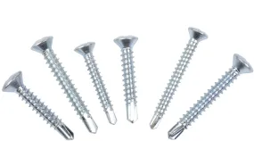 OVAL HEAD SELF DRILLING SCREWS #2 Phillips Drive Zinc Plated Steel