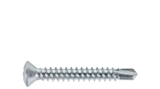OVAL HEAD SELF DRILLING SCREWS #2 Phillips Drive Zinc Plated Steel