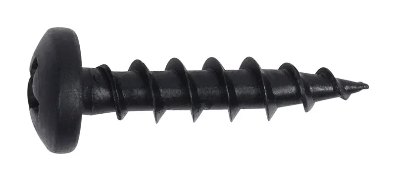 PAN HEAD DEEP THREAD SCREWS #2 Phillips Drive Black Oxide Plated