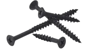 PHILLIPS-BLACK Assembly Screws DEEP THREADS #2 PHILLIPS DRIVE BLACK OXIDE PLATED Flat Head with Nibs Type-17 Drilling Point
