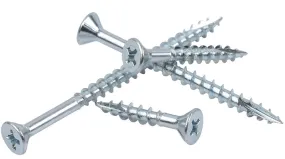 PHILLIPS-ZINC Assembly Screws DEEP THREADS #2 PHILLIPS DRIVE ZINC PLATED Flat Head with Nibs Type-17 Drilling Point