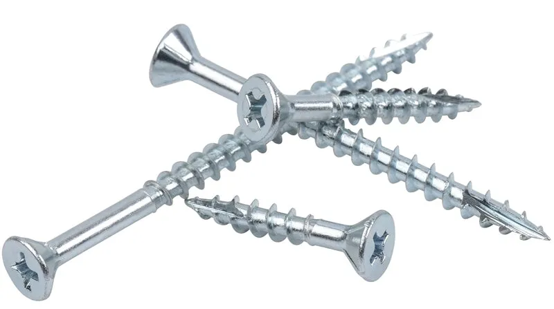 PHILLIPS-ZINC Assembly Screws DEEP THREADS #2 PHILLIPS DRIVE ZINC PLATED Flat Head with Nibs Type-17 Drilling Point